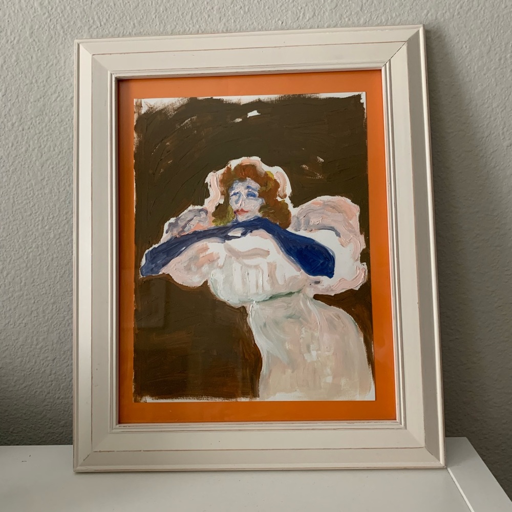 Stunning impressionist woman figure Oil painting